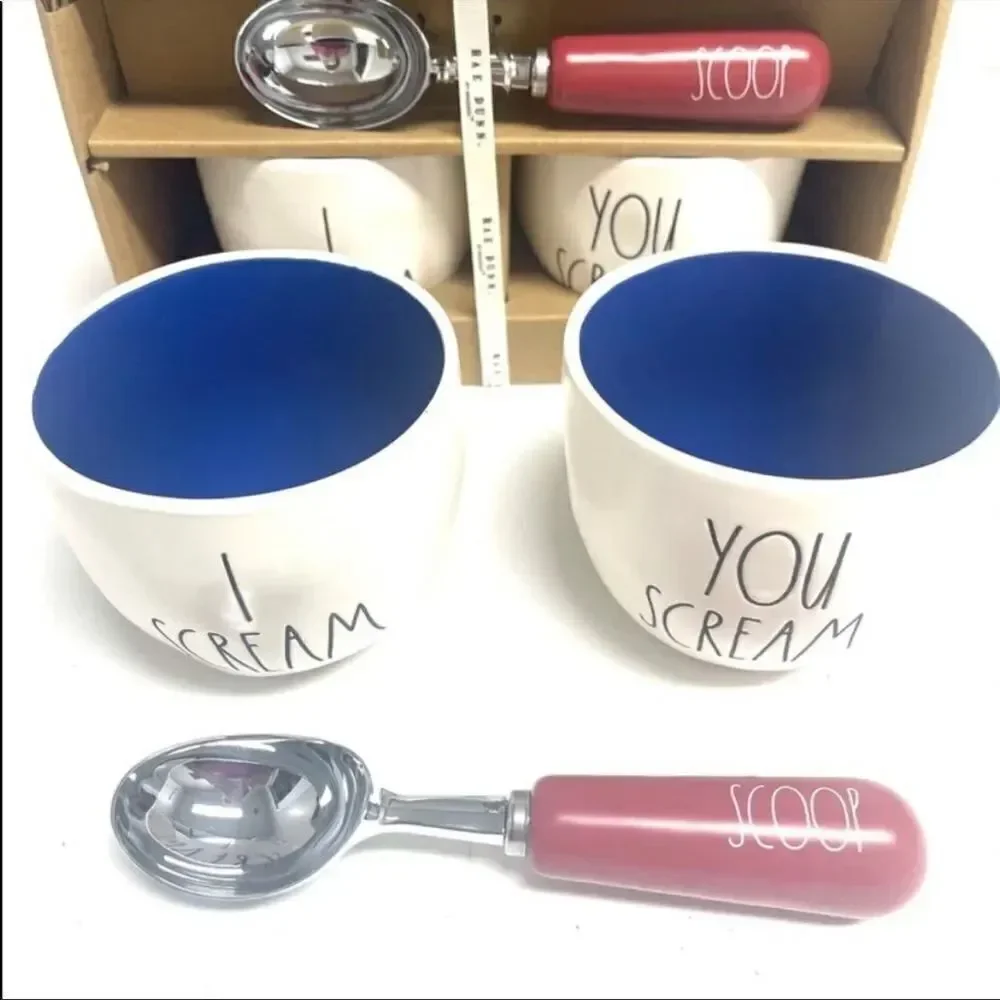 NWT RAE DUNN-Ice Cream Set I scream You Scream New
